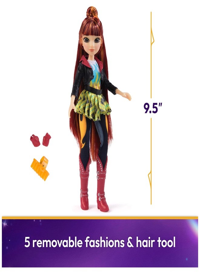 Unicorn Academy أكاديمية يونيكورن، دمية فالنتينا مع 5 ملحقات، 9.5 بوصة، دمى وألعاب يونيكورن، هدايا وحشوات جوارب للفتيات من عمر 4 سنوات فما فوق - Image 2